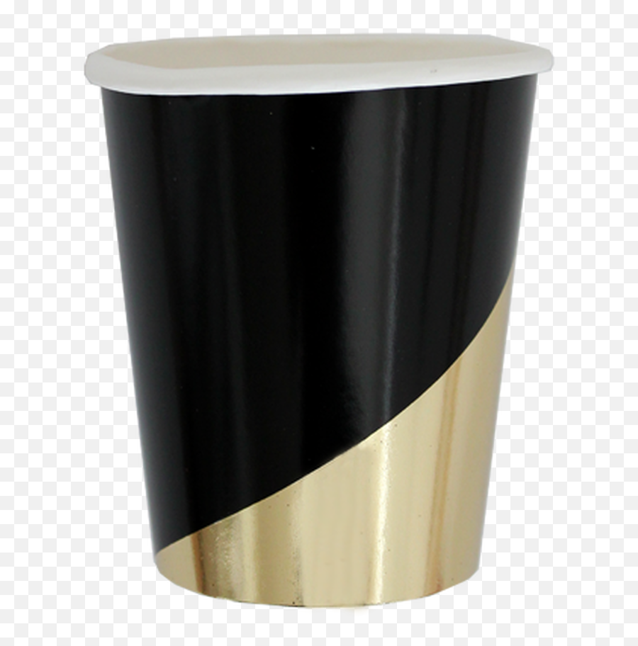 Noir Black U0026 Gold 8 Paper Party Cups Emoji,Plastic Cup Png