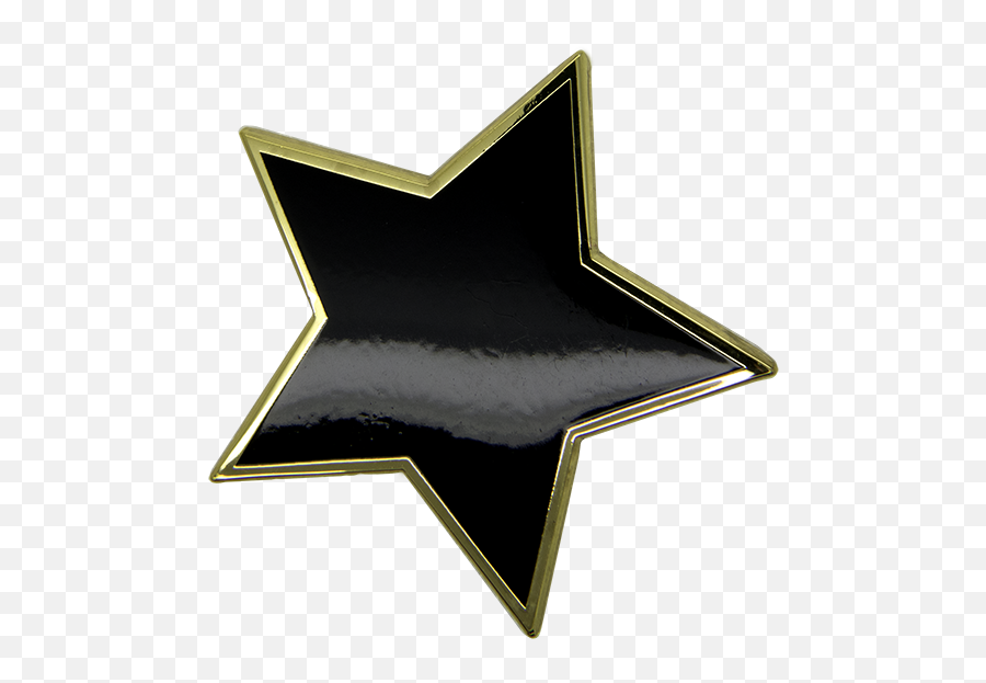 Download Big Star Pin - Gold Black Star Png Emoji,Gold Star Png