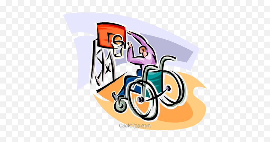 Wheelchair Basketball Player Royalty Free Vector Clip Art - Basquete Em Cadeira De Rodas Logo Emoji,Wheelchair Clipart