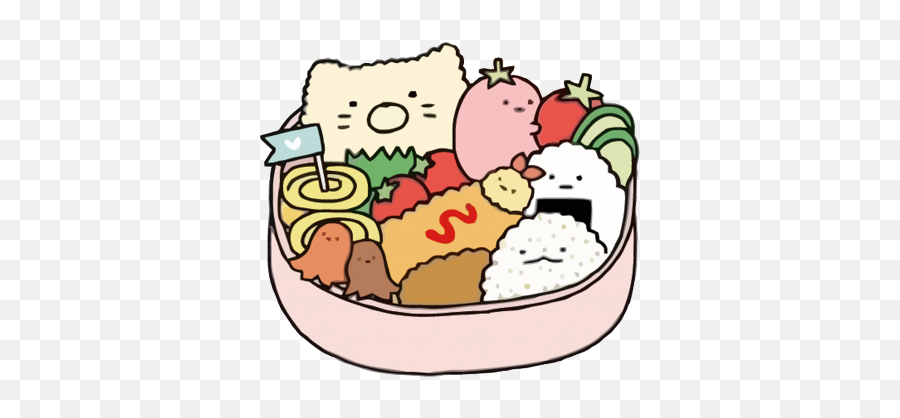 Lunch Box Clipart Shared Lunch - Cute Lunch Box Cartoon Bento Box Clipart Emoji,Lunch Clipart