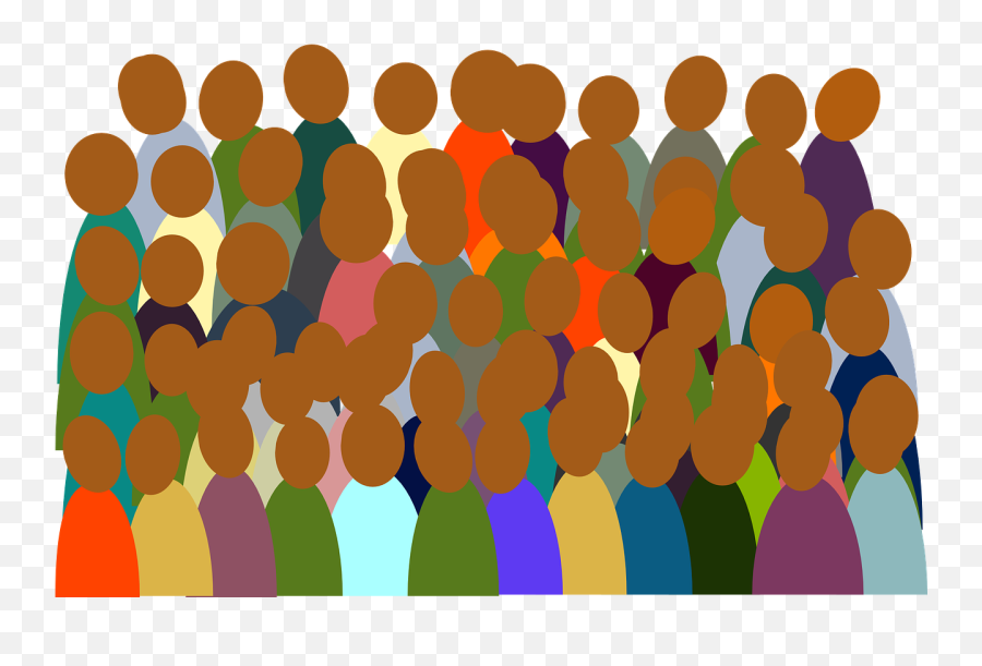 Download People Group Crowd Colorful Audience Crowd - Crowd Audience Clipart Transparent Emoji,Group Of People Clipart