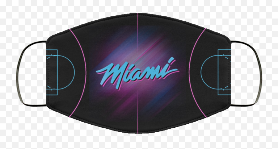 Miami Heat Vice Face Mask Face Mask - Camera Design Face Mask Emoji,Miami Heat Vice Logo