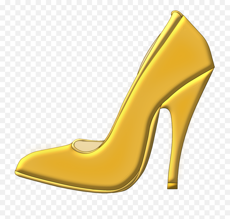 Yellow Female High - Gold Heels Clipart Png Emoji,High Heel Clipart