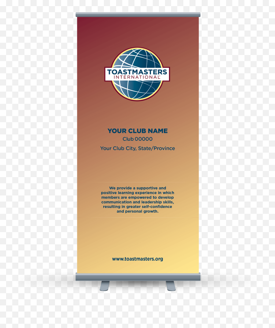 Custom Club Banner - Vertical Emoji,Toastmasters Logo