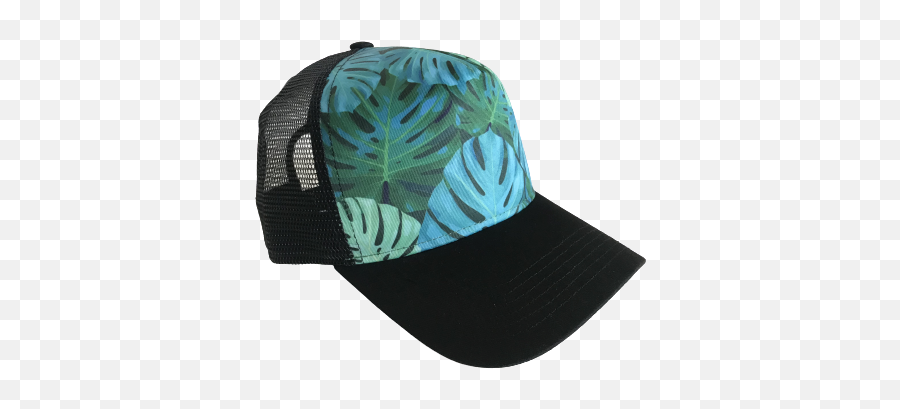 Placencia Trucker Hat - Monstera Hat Emoji,Jungle Leaves Png