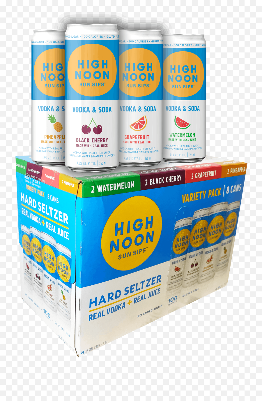High Noon Spirits Sun Sips Hard Seltzer Variety Pack 8 Pack 12 Oz - Variety Pack High Noon Drink Emoji,Real Sun Png