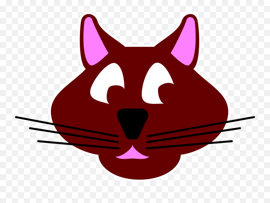 Brown Cartoon Cat Face Clip Art At Clkercom - Vector Clip Cat Brown Face Clipart Emoji,Cat Face Png