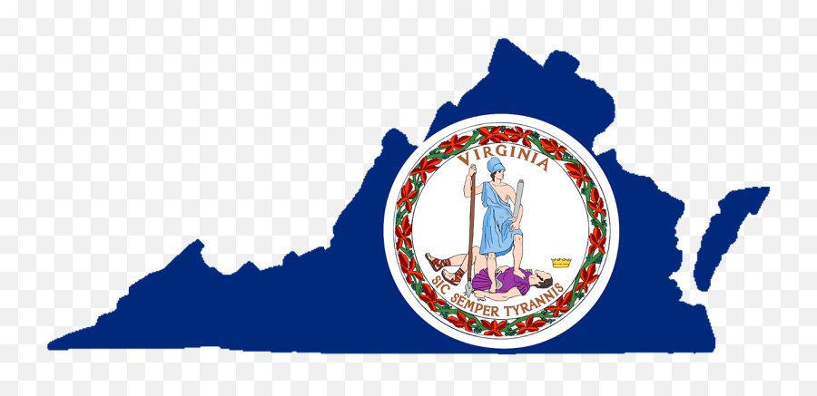 Virginia Map Usa - Flag Of Virginia Emoji,Virginia Png