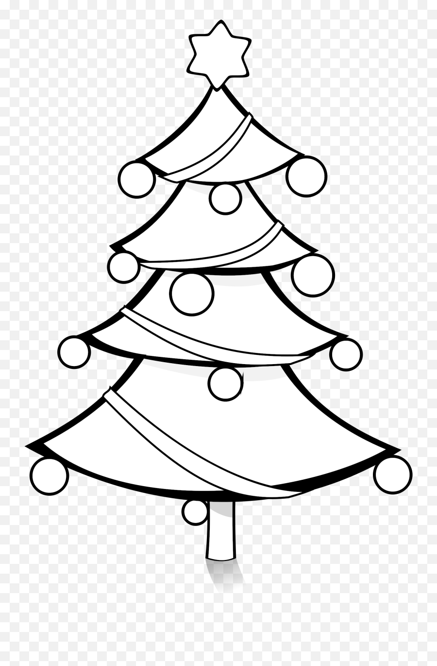 White Black And White Xmas Tree Clipart - Transparent Christmas Tree Clipart Black And White Emoji,Christmas Tree Clipart