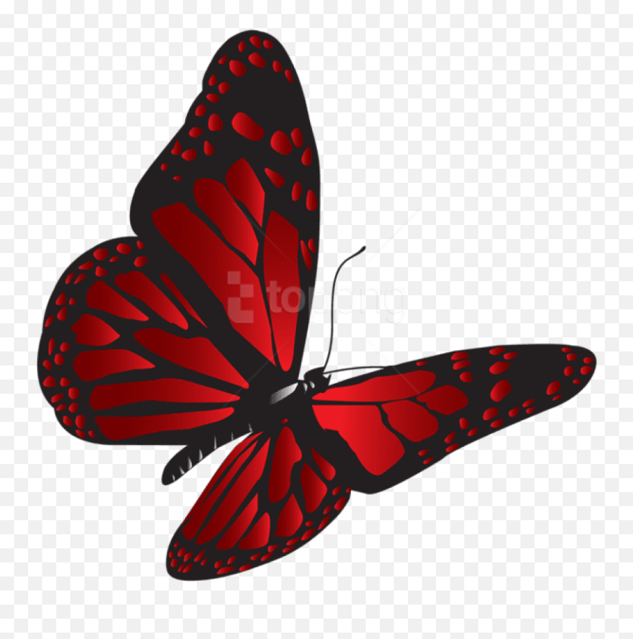 Download Red Butterfly Png Clipart Png - Red Butterfly Transparent Background Emoji,Butterfly Transparent