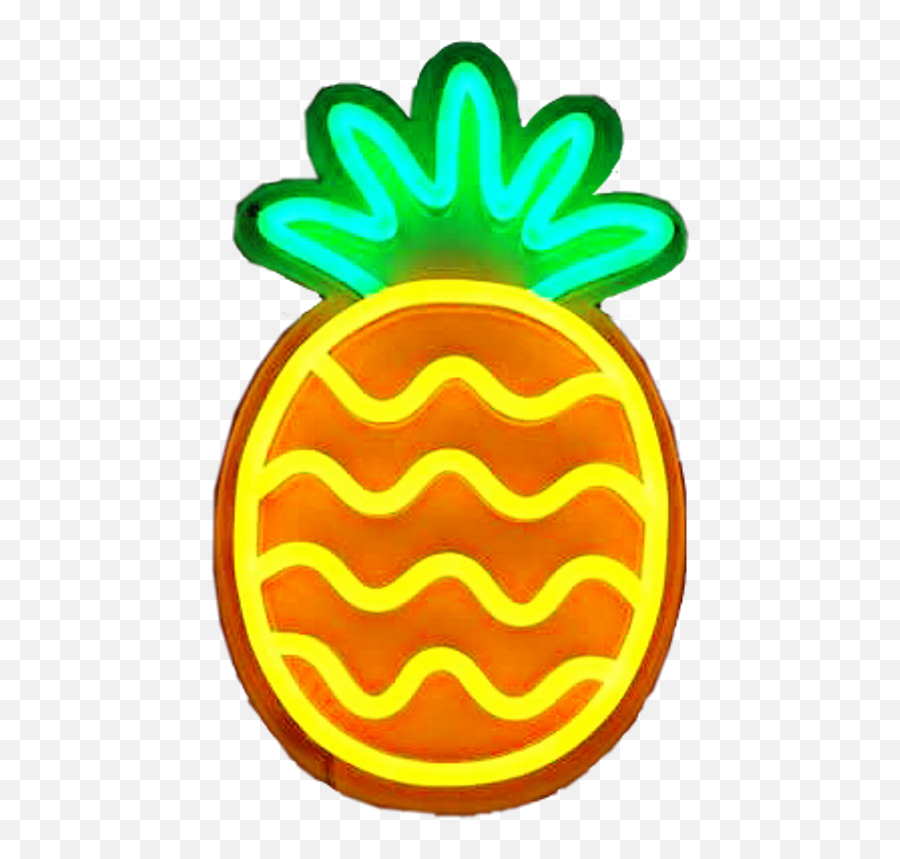 Neon Light Signs Pineapple Clipart - Full Size Clipart Neon Yellow Sign Pineapple Emoji,Neon Light Png