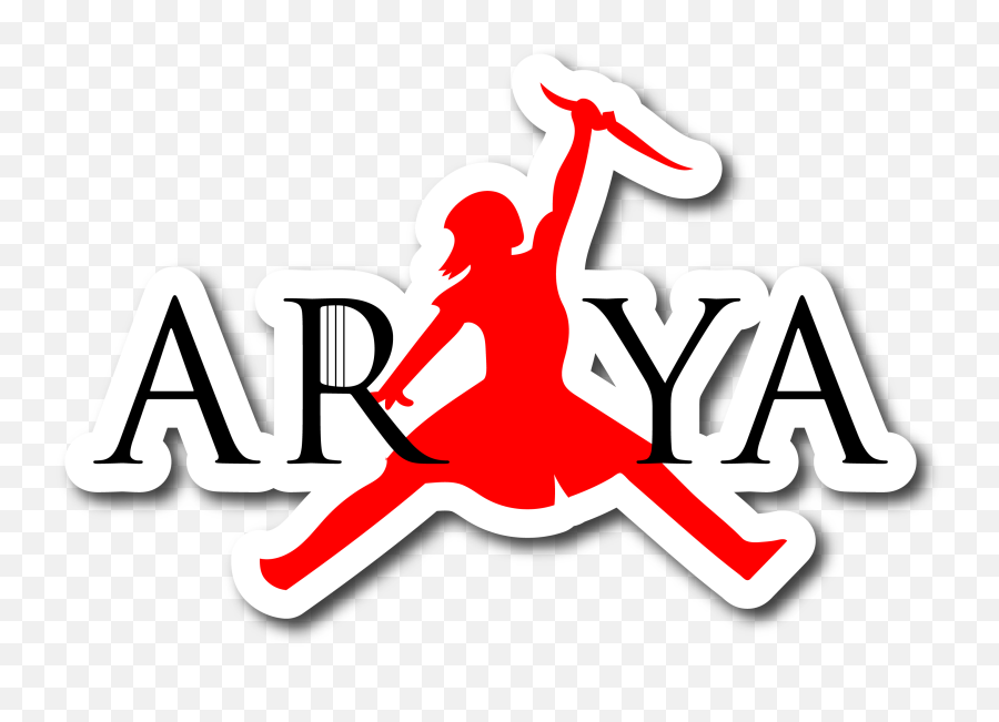Arya Stark Jordan Logo Sticker - Arya Stark Logo Emoji,Jordan Logo