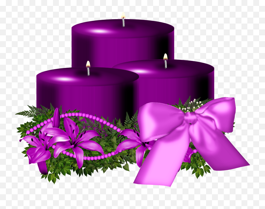 Download Purple Christmas Candle Png Image For Free - Christmas Candles In Purple Emoji,Candle Png