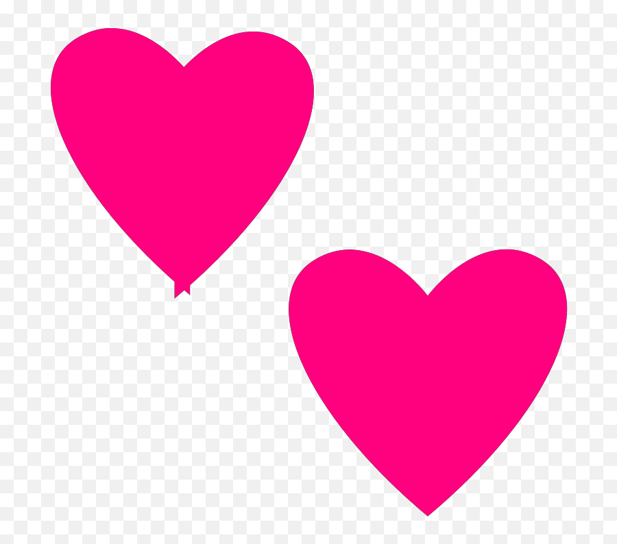 Hot Pink Double Hearts Svg Vector Hot Emoji,Double Hearts Clipart
