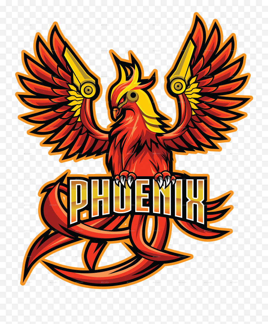 Phoenix Esport Mascot Logo Design Emoji,Phoenix Logo Design