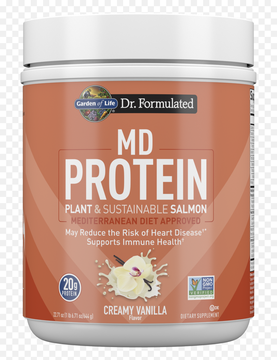 Dr Formulated Md Protein Plant U0026 Sustainable Salmon Creamy Vanilla Flavor 2271oz 644 G Emoji,Salmon Transparent Background