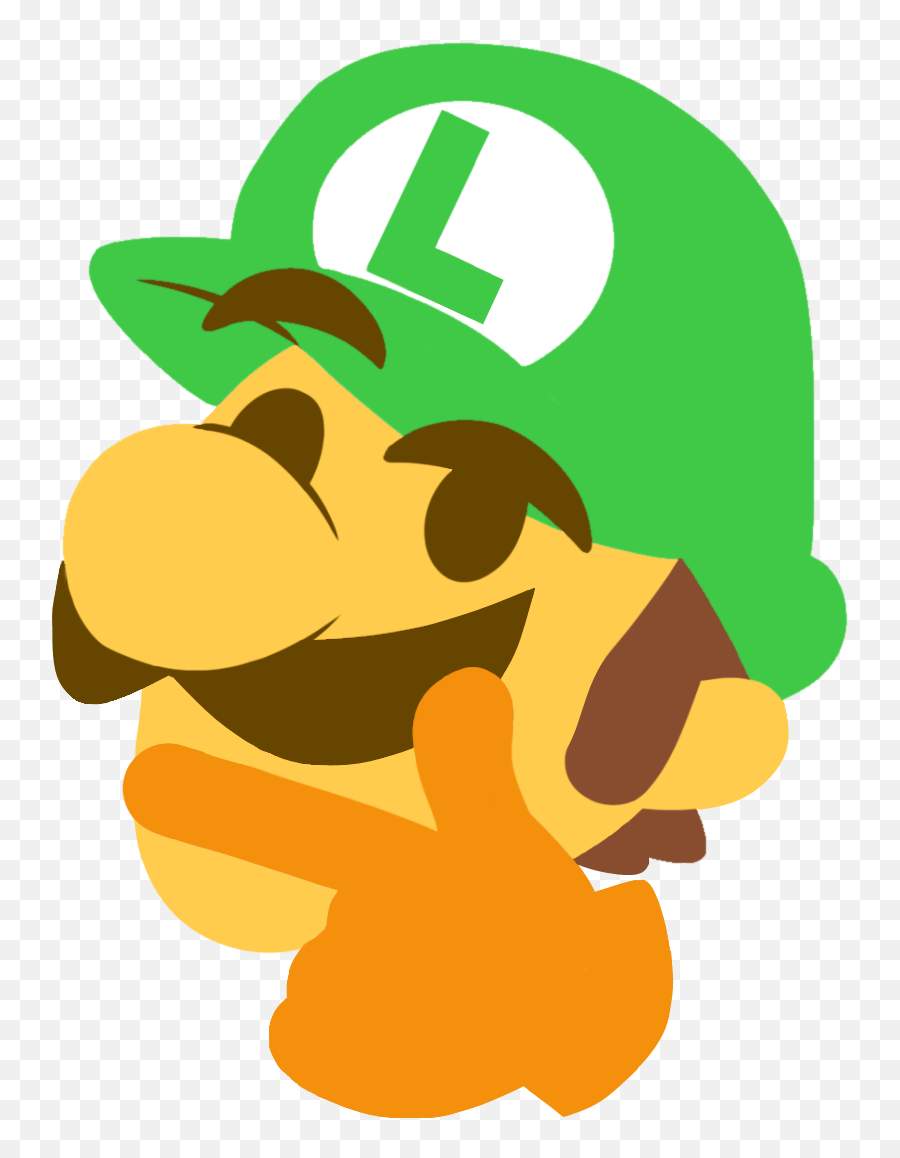 Luigi Emoji,Thonk Png