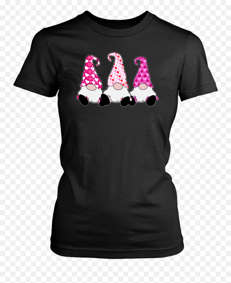 3 Pink Valentine Gnomes Cute Elves Hearts Love Nordic Gnomes - Jiu Jitsu T Shirts Womens Emoji,Gnome Meme Png