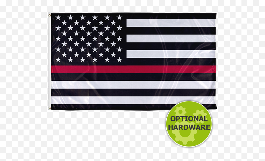 Download Hd Black White Red Blue American Flag Transparent - Green Line American Flag Emoji,White Flag Png