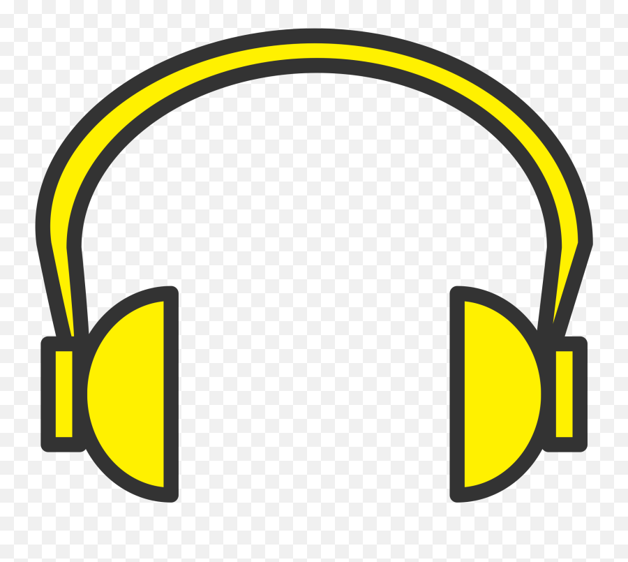 Yellow Headphones Clipart - Yellow Headphone Clipart Emoji,Headphones Clipart