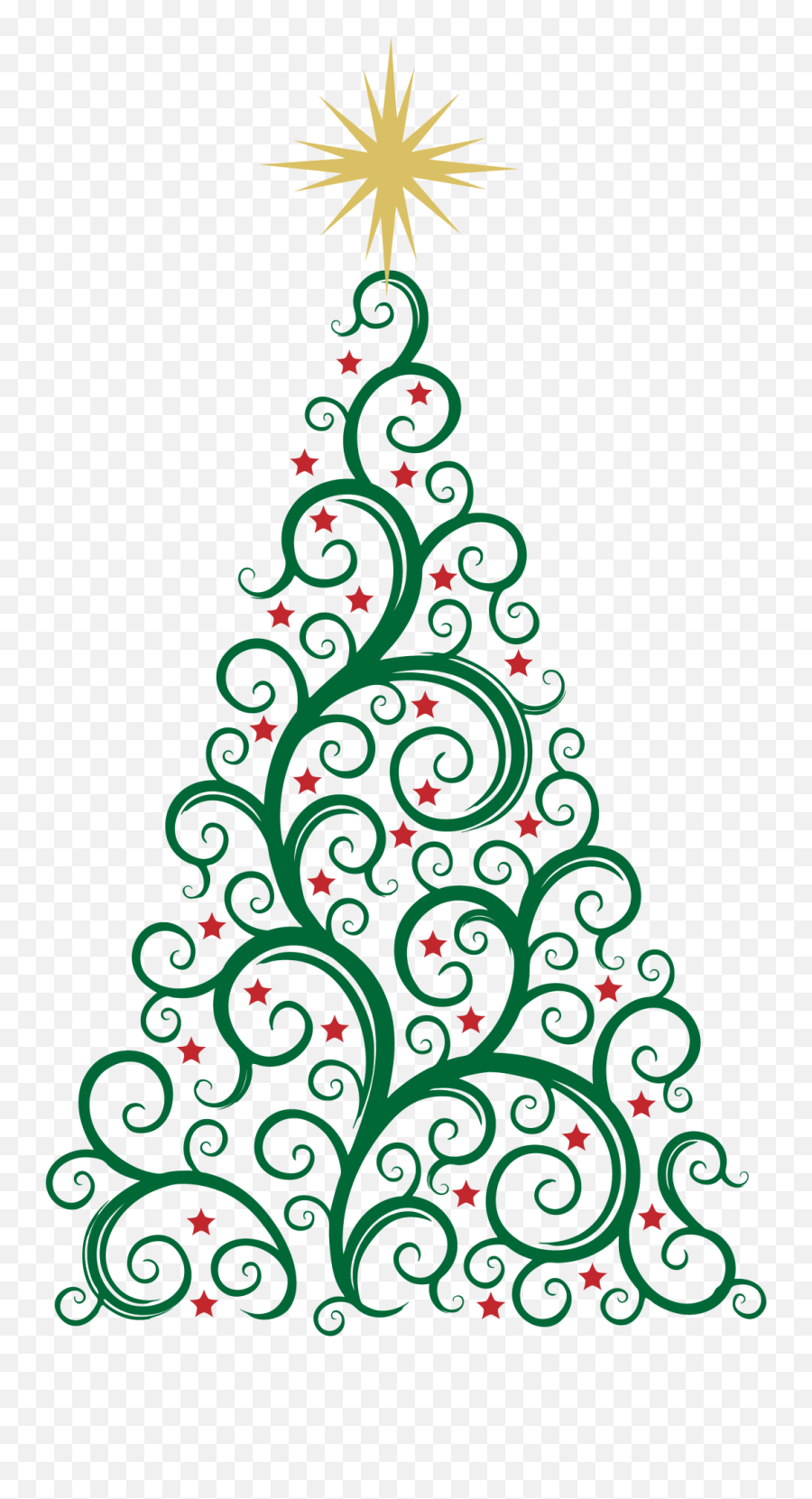 Christmas Tree Clip Art - Swirl Christmas Tree Free Emoji,Christmas Tree Clipart
