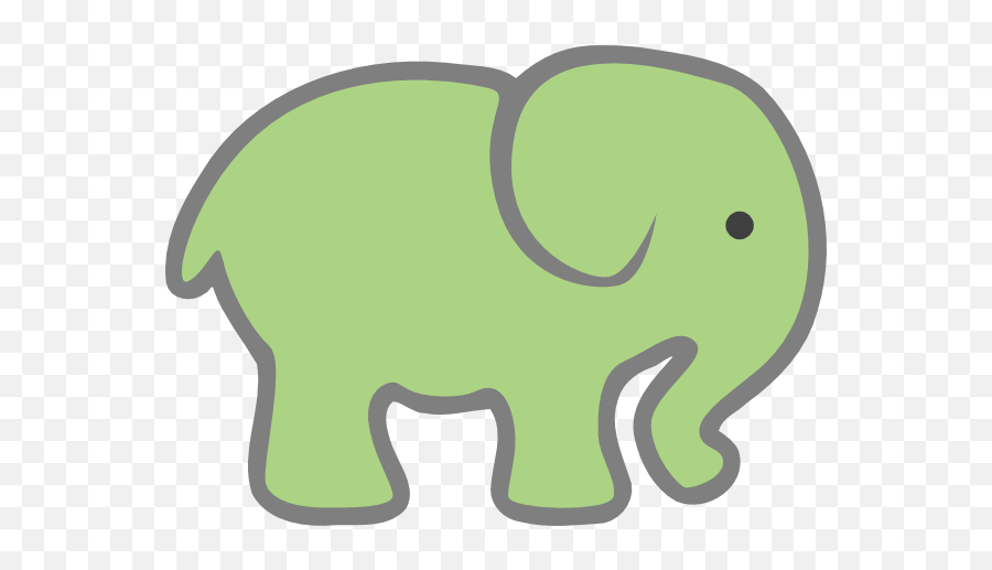 Baby Green Elephant Clip Art - Pink Elephant Cut Out Green Elephant Clipart Emoji,Ivory Ella Logo