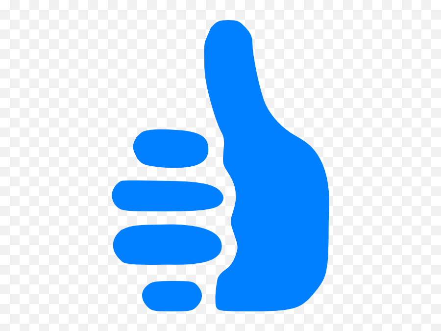 Blue Thumbs Up Clip Art At Clker - Thumbs Up Clipart Blue Emoji,Thumb Up Clipart