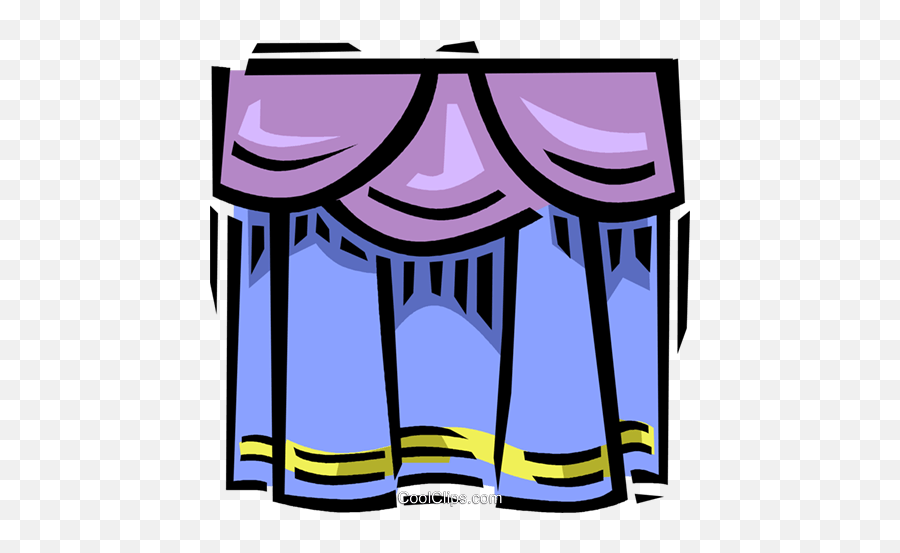 Theatre Curtains Royalty Free Vector Clip Art Illustration - Girly Emoji,Curtains Clipart