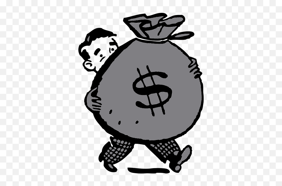 Previous Image - Man Holding Money Bag 400x514 Png Emoji,Money Bag Clipart Black And White