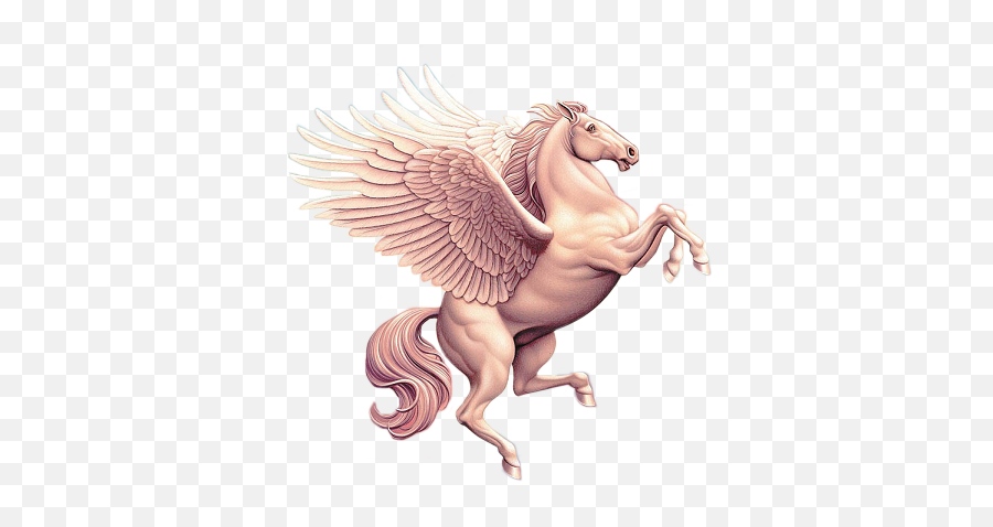 Elegant Light Brown Flying Pegasus Tattoo Design Emoji,Pegasus Clipart
