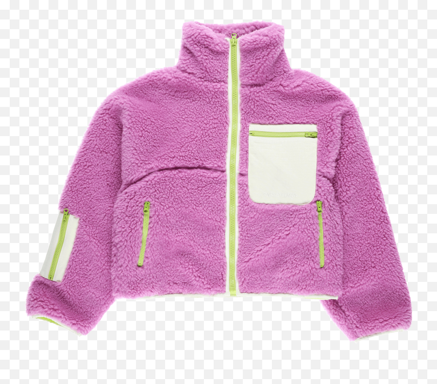 Sandy Liang Ponyo Fleece Jacket - Pink Emoji,Ponyo Logo