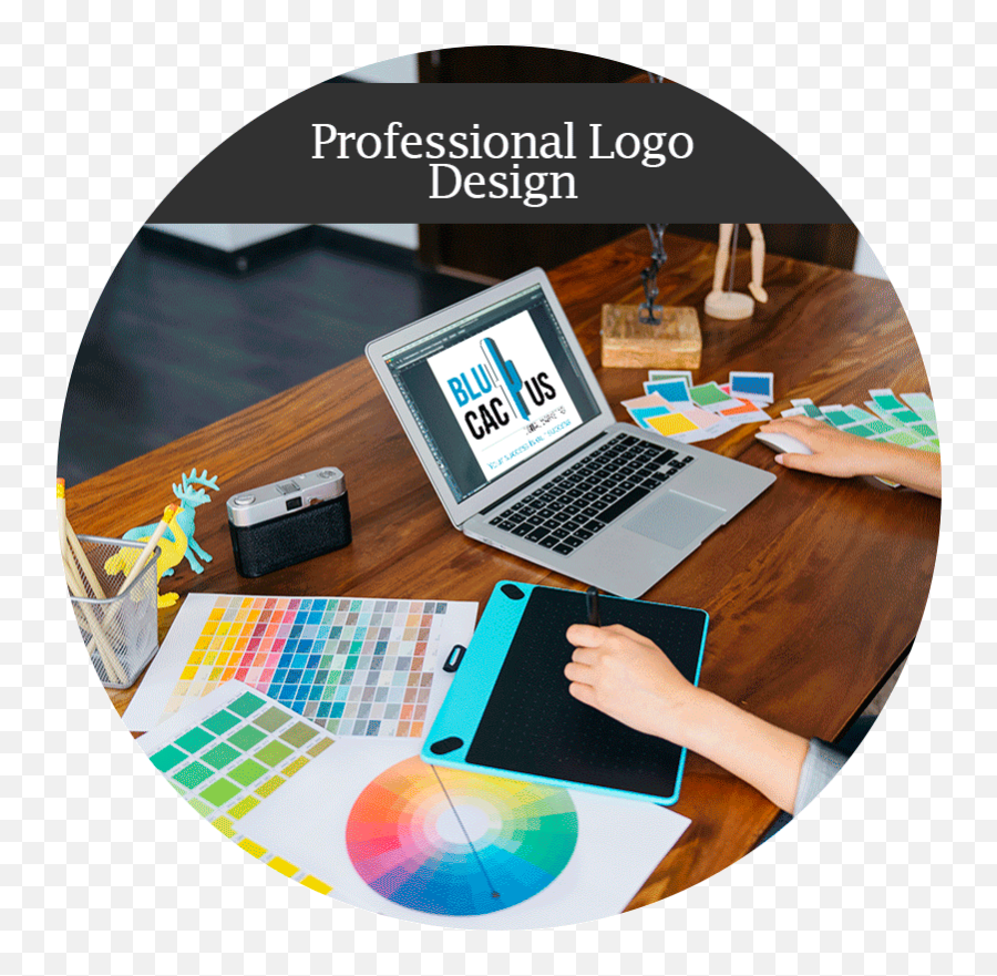 Blucactus Logo Design Company Dallas Emoji,Professional Logo Design