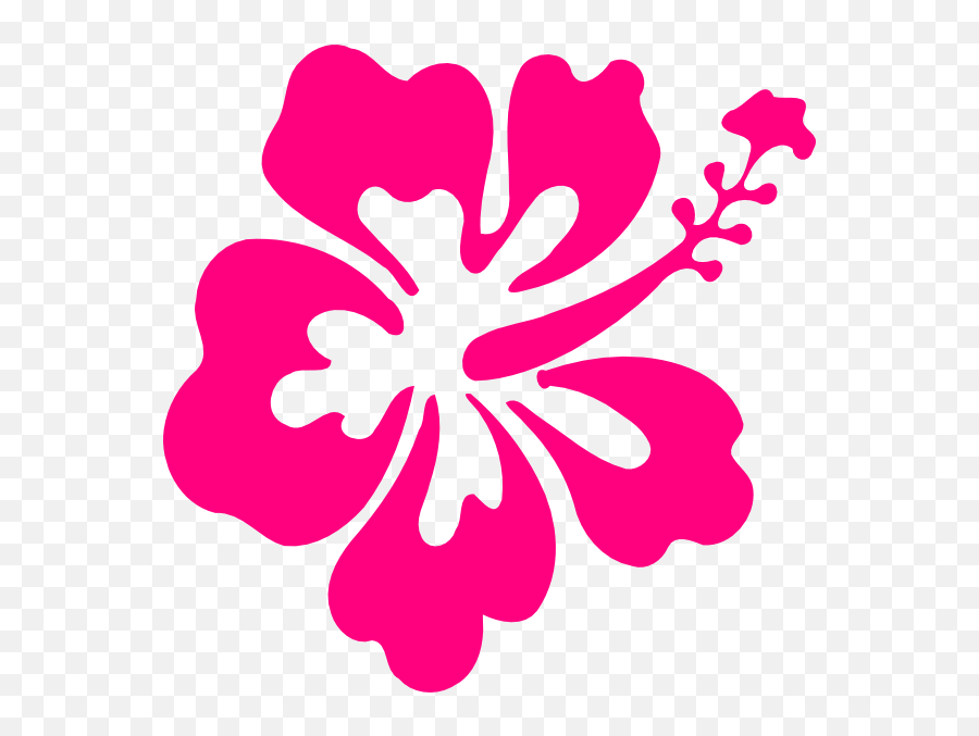 Download Hd Hibiscus Clipart Vector - Clip Art Hawaiian Hibiscus Clipart Emoji,Hawaiian Flower Clipart