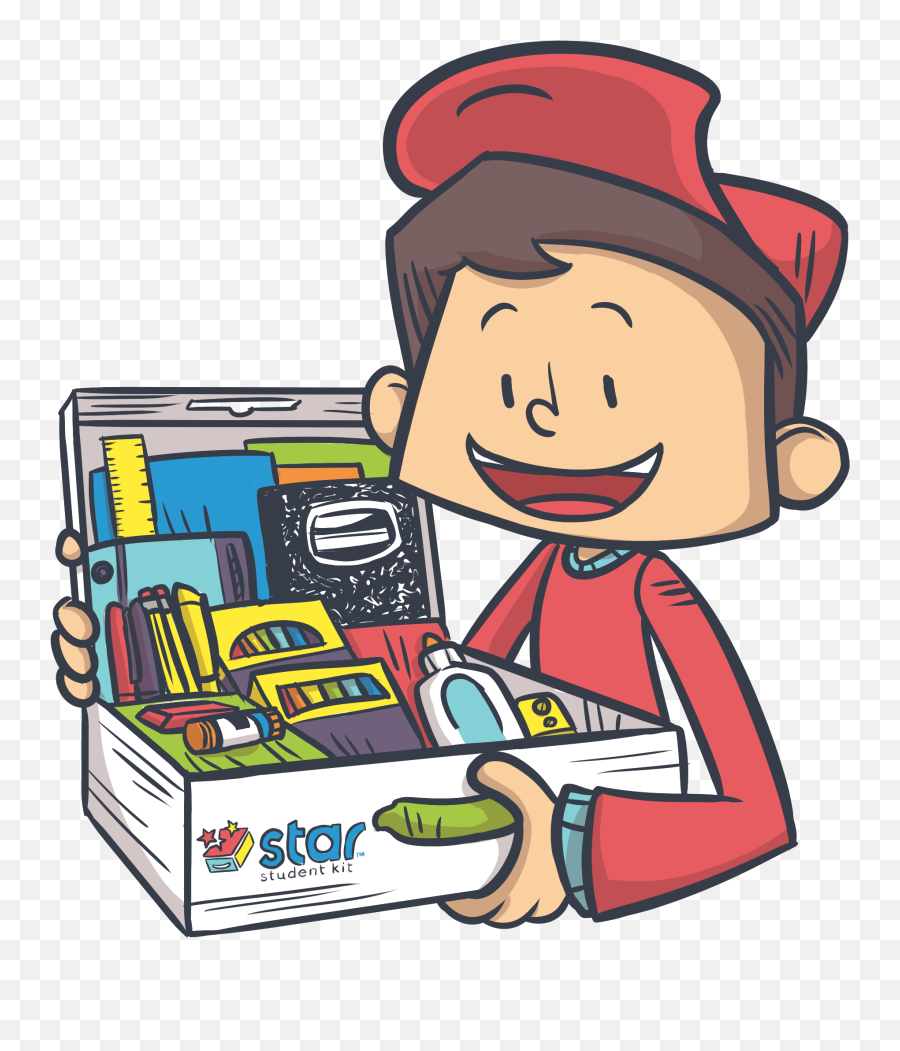 Star School Supplies - Happy Emoji,School Supplies Clipart