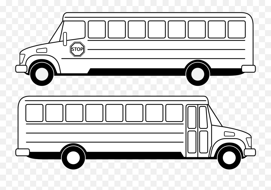 Bus Clipart Black And White Hd Images - School Bus Black And White Clipart Emoji,Vw Bus Clipart