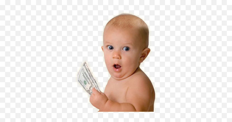 Money And Baby Png Transparent Background Free Download - Baby Holding Cash Png Emoji,Baby Png