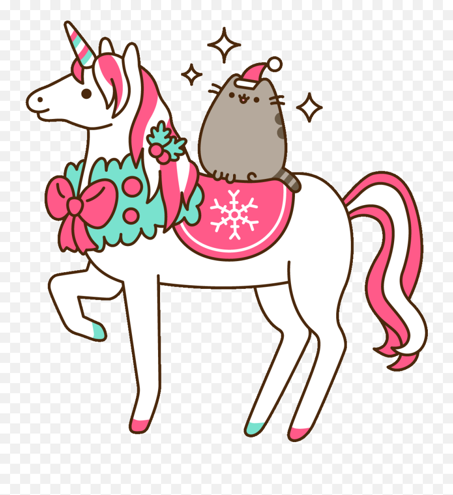 Winter Wonderland Christmas Sticker By Pusheen Clipart - Christmas Gif Pusheen Cat Emoji,Pusheen Transparent Background