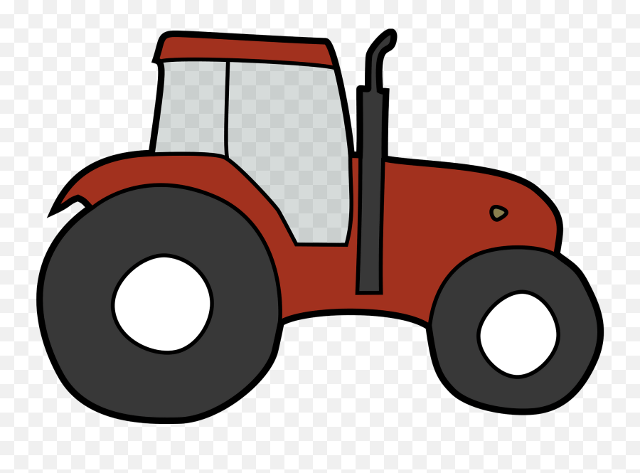 Red Tractor Clipart - Traktor Clipart Emoji,Tractor Clipart