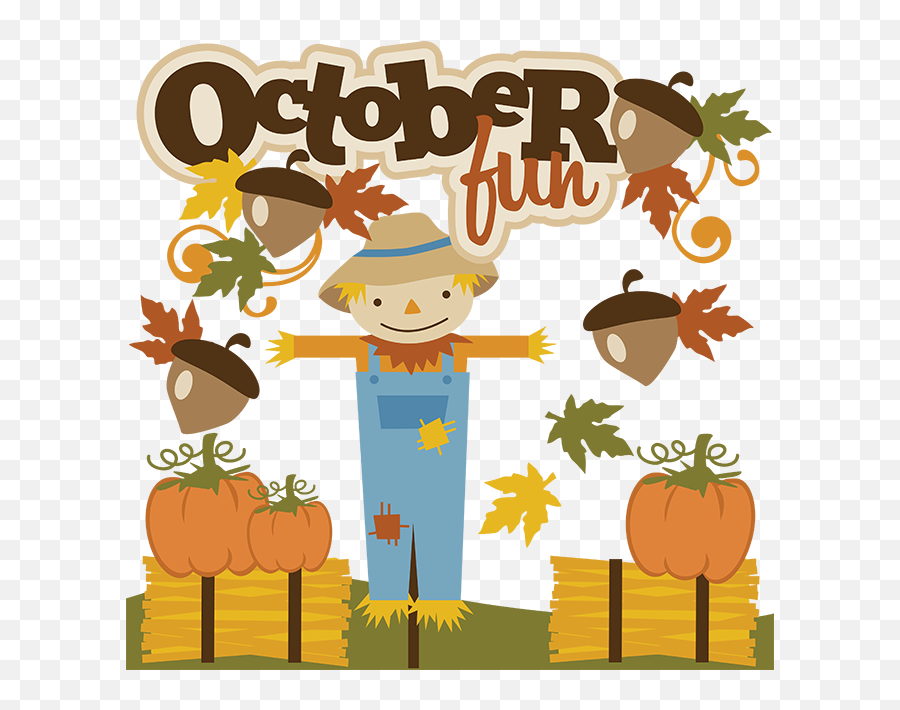 October Fun Clipart Png Image With No - October Fun Clipart Emoji,Scarecrow Clipart