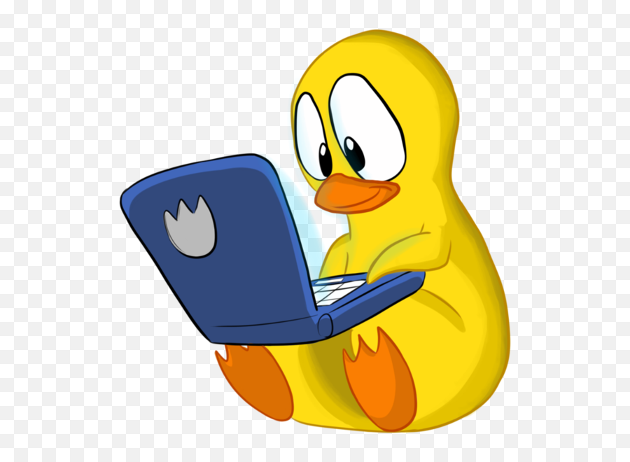 Duck On A Computer Clipart - Duck Computer Emoji,Frustration Clipart