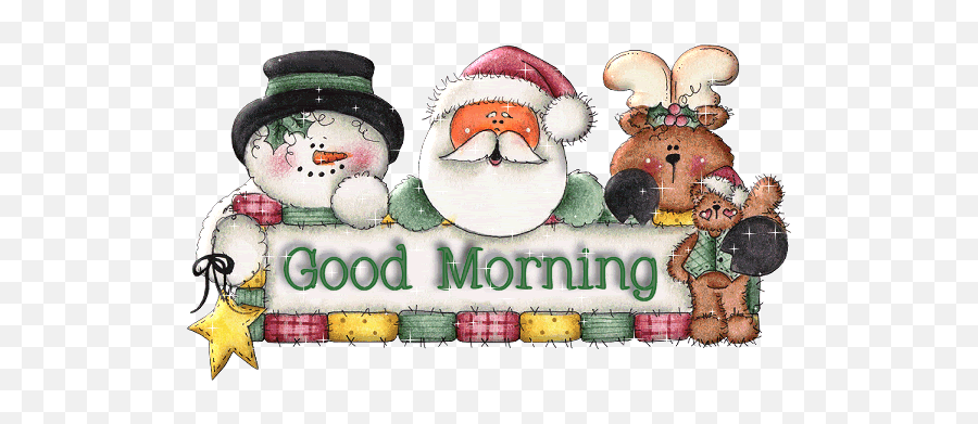 Good Morning Winter Christmas Graphic Have A Fun Snow Day - Animated Good Morning Santa Emoji,Good Morning Clipart