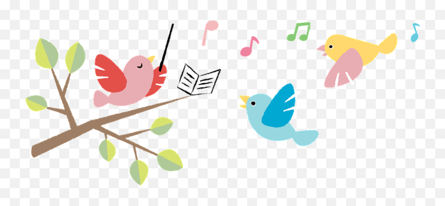 Birds Singing Clipart - Twig Emoji,Singing Clipart