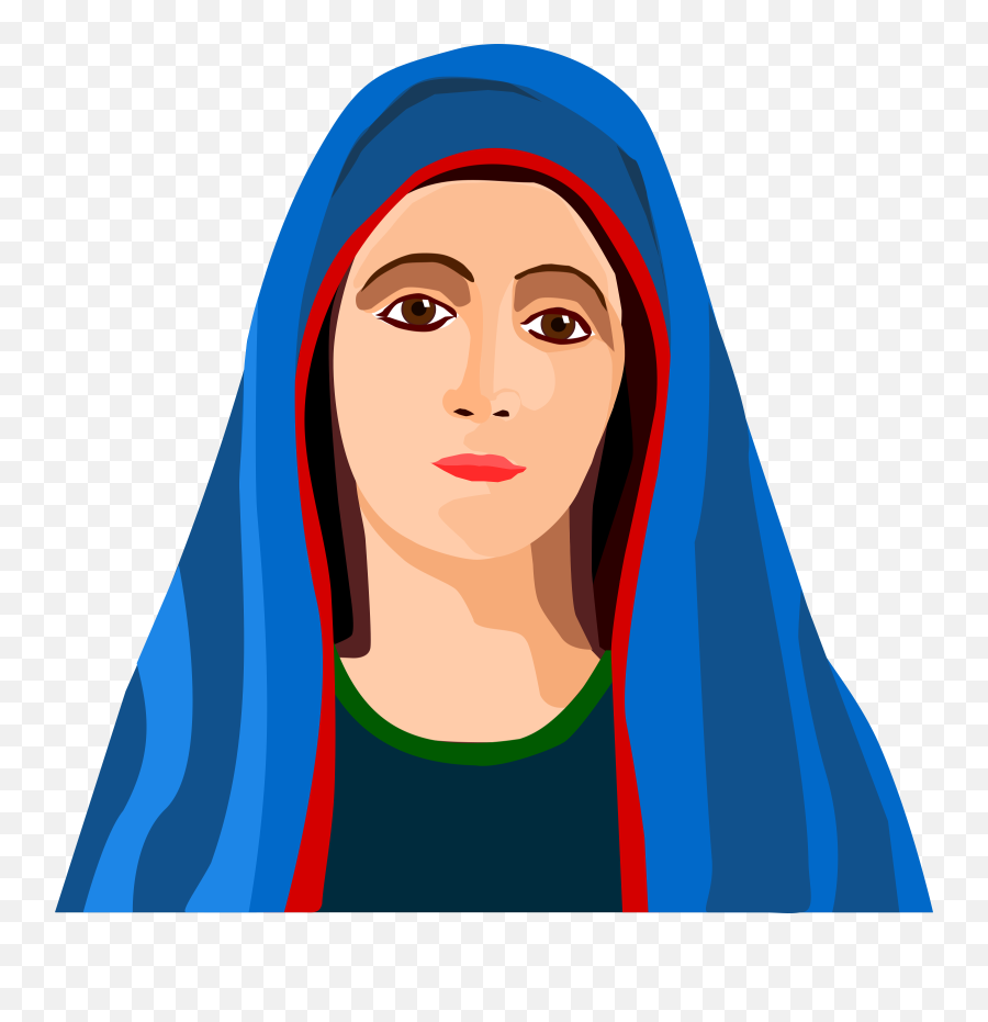Jesus Clipart - Mama Mary Vector Png Emoji,Jesus Clipart