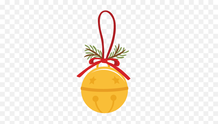 Download Hd Jingle Bell Svg Scrapbook Cut File Cute Clipart - Cute Christmas Bell Clipart Emoji,Bell Clipart