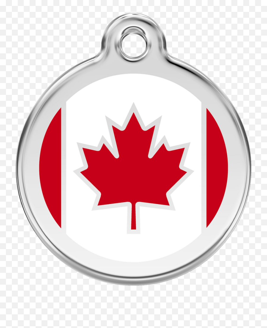 Red Dingo Stainless Steel U0026 Enamel Canadian Flag Dog Id Tag Emoji,Canadian Flag Transparent