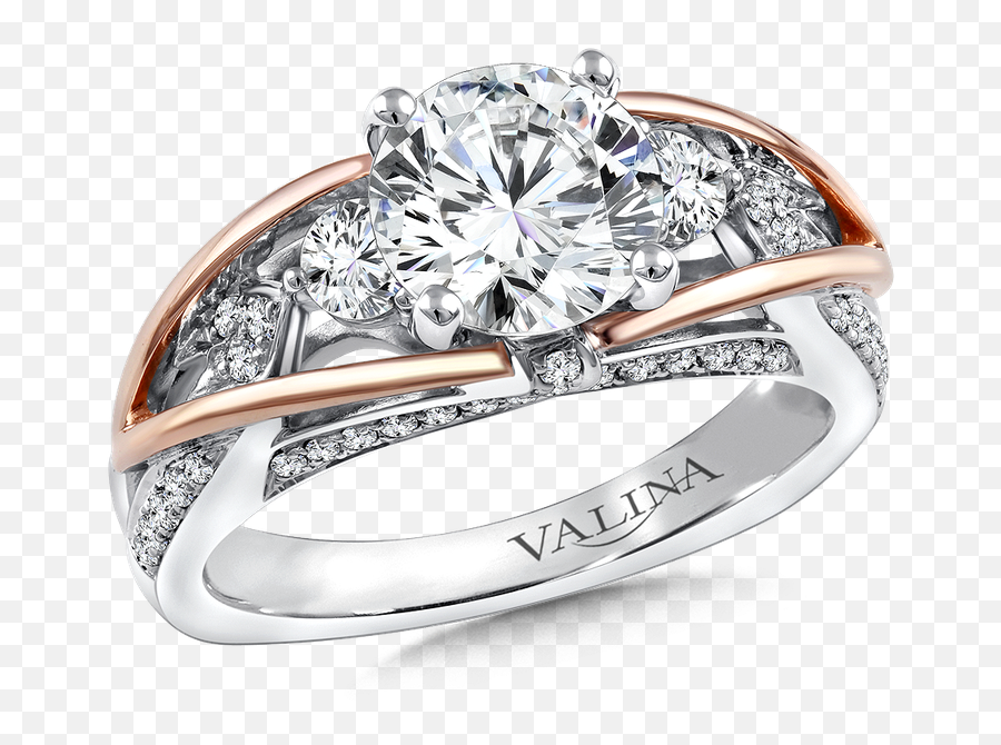 Diamond Engagement Ring Mounting In 14k Whiterose Gold 53 Ct Tw Emoji,White Rose Transparent Background