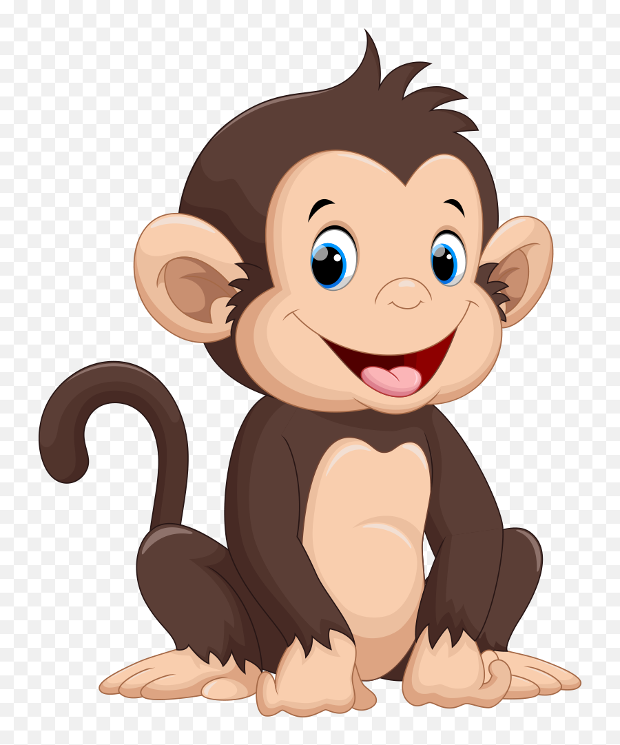Download Little Monkey Illustration Cartoon Drawing Happy Emoji,Sad Monkey Clipart