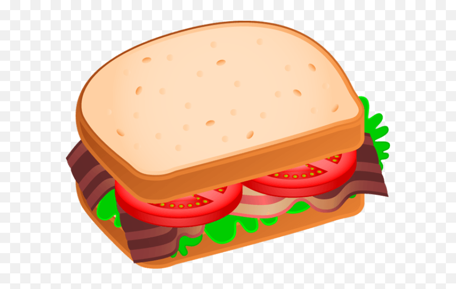 Sandwich Clip Art - Bacon Lettuce Tomato Clipart 640x480 Transparent Background Sandwich Clipart Emoji,Lettuce Clipart