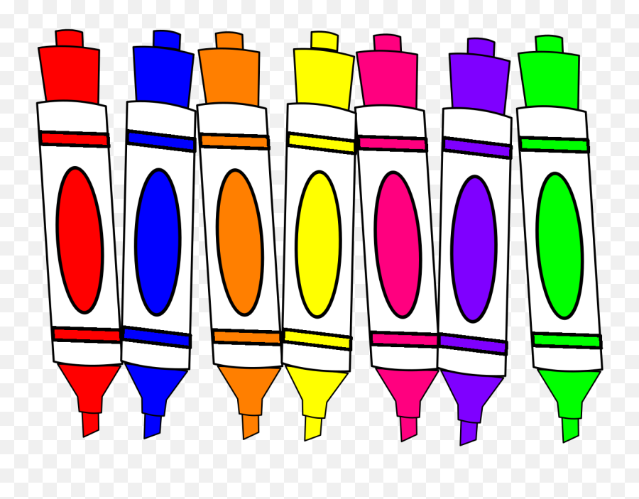 Markers Clip Art At Clker - Markers Clipart Emoji,Marker Clipart