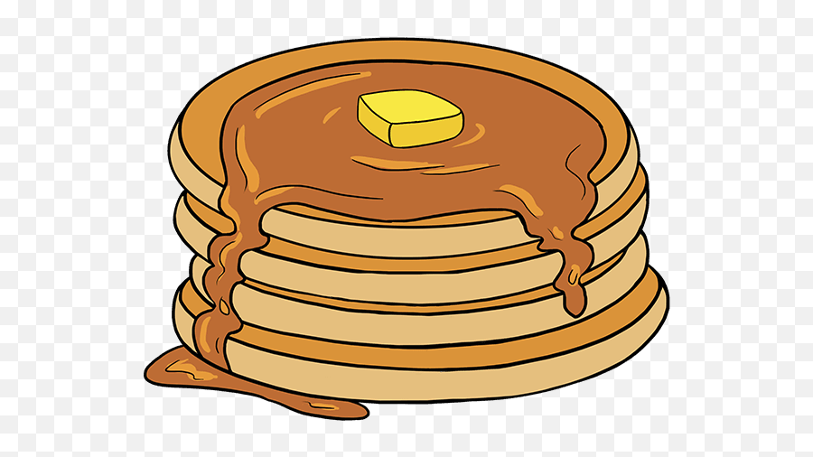 How To Draw Pancakes - Pancake Drawing Transparent Background Emoji,Pancakes Clipart